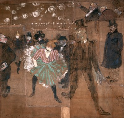 Tanz im Moulin Rouge: La Goulue (1870-1927) und Valentin le Desosse (1843-1907), 1895 von Henri de Toulouse Lautrec